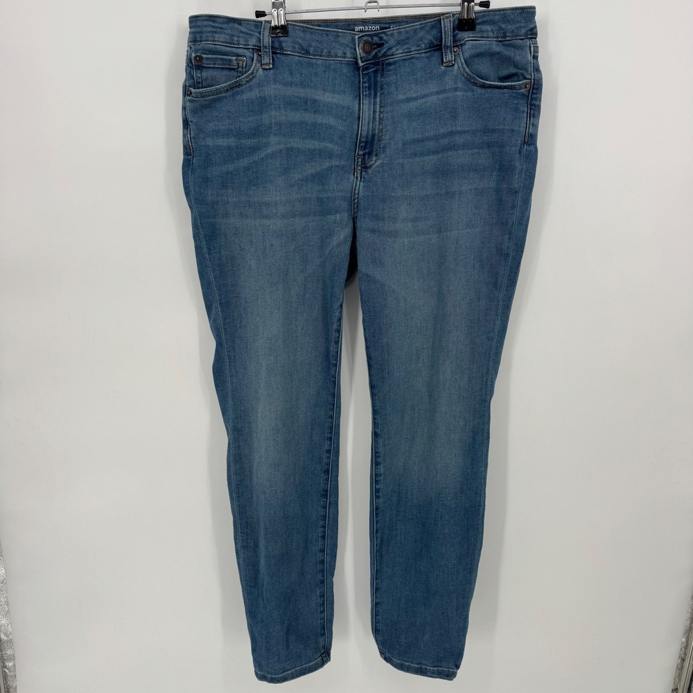 Amazon Essentials Women's Skinny Jeans Medium Wash Size 16 Regular‎